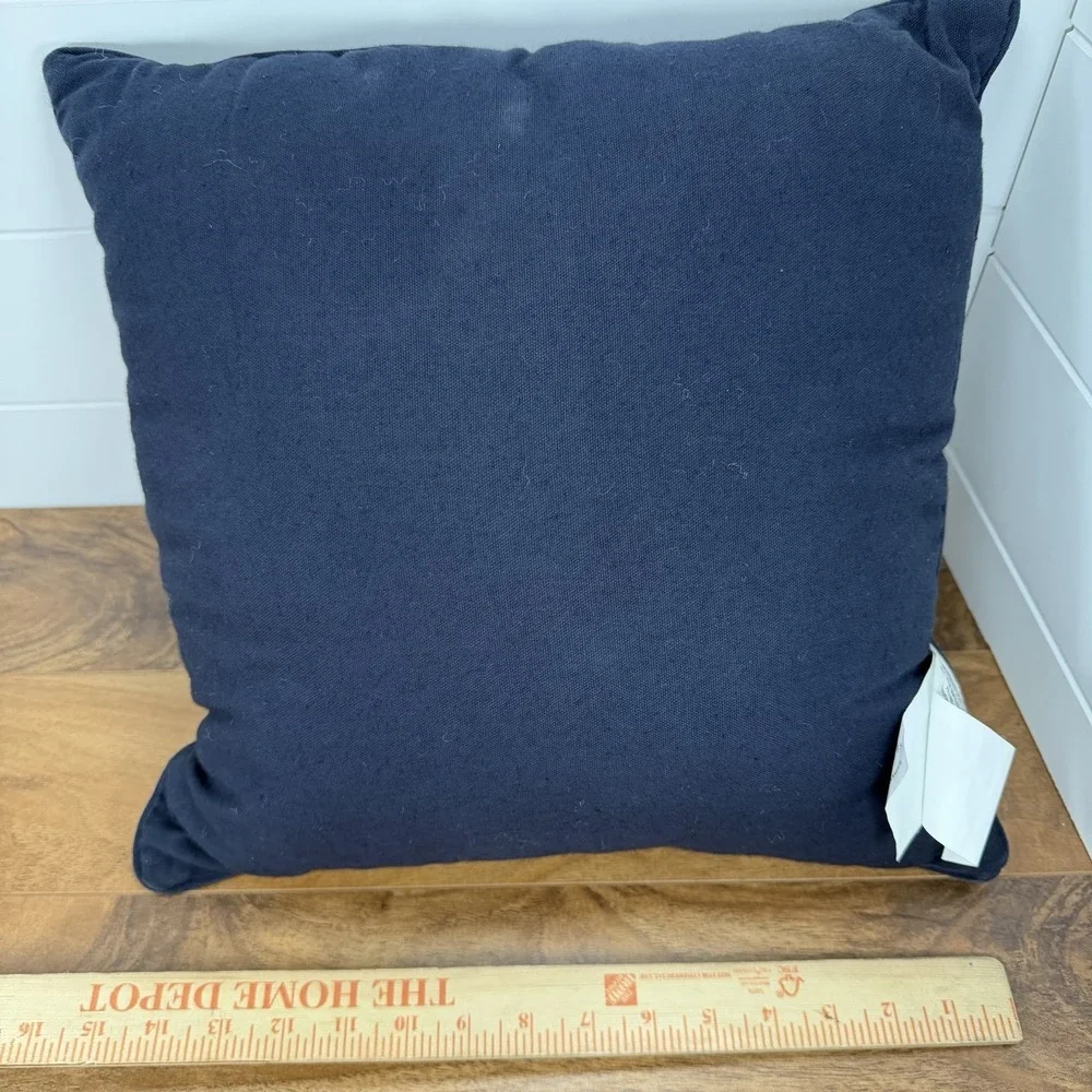 Christmas Pillow Holiday Church Street Scene Sleigh VTG Cottagecore Tapestry